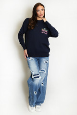 Trends Slogan Embossed Jumper