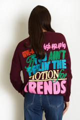 Trends Slogan Embossed Jumper