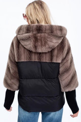  Faux Fur Hooded Puffer Jacket 