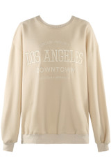 Embroidered Slogan Sweatshirt