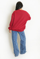 Embroidered Slogan Sweatshirt