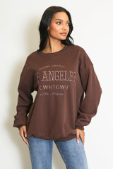 Embroidered Slogan Sweatshirt