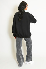 Embroidered Slogan Sweatshirt