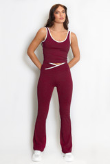 Contrast Edge Bralet and Trouser Gym Set - 10 Colours
