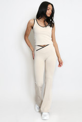 Contrast Edge Bralet and Trouser Gym Set - 10 Colours