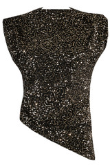 Velvet Sequin Asymmetric Top