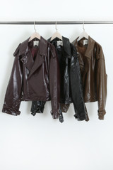 Vinyl Biker Jacket