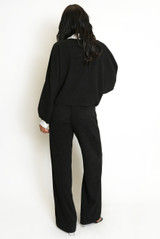 Lurex Contrast Cardigan And Trouser Set