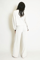 Lurex Contrast Cardigan And Trouser Set