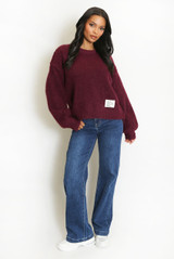 Slogan Tag Wool Blend Jumper