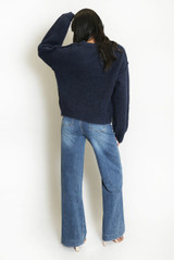 Slogan Tag Wool Blend Jumper