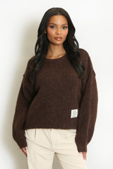 Slogan Tag Wool Blend Jumper