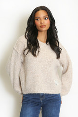 Slogan Tag Wool Blend Jumper