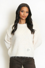 Slogan Tag Wool Blend Jumper