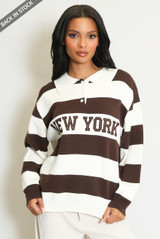 New York Striped Rugby Jumper