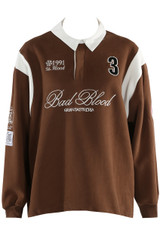 Slogan Contrast Collar Top