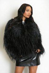 Long Hair Shaggy Fur Coat