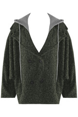 Borg Jacket with Contrast Hood