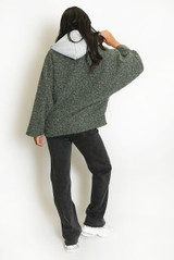 Borg Jacket with Contrast Hood