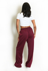 Pintuck Studded Wide Leg Trousers