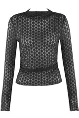 Lace High Neck Long Sleeve Top