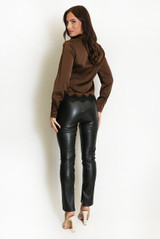 Satin Lace Hem Blouse