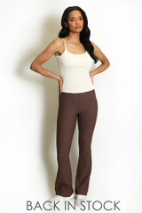Soft Knit Ribbed Flare Legging