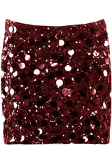 Disc Sequin Patterned Mini Skirt 