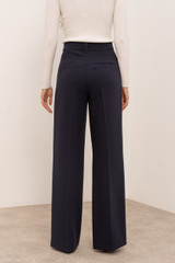 Tailored Pin Tuck Wide Leg Trousers