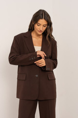 Relaxed Foldable Cuff Blazer