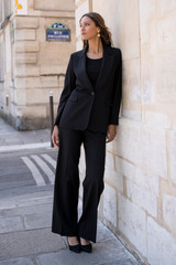 Single Button Wool Mix Blazer