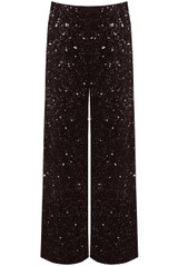 Sequin High Waisted Wide Leg Trouser