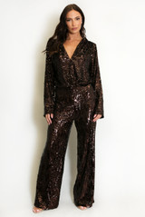 Sequin Cross Over Top