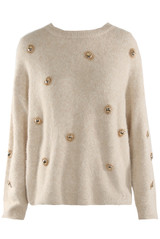 Fine Knit Jumper With Sun Charm 