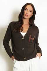 H Motif Wool Blend Cardigan 