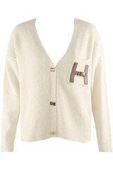 H Motif Wool Blend Cardigan 