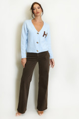 H Motif Wool Blend Cardigan 