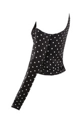 Polka Dot One Shoulder Top