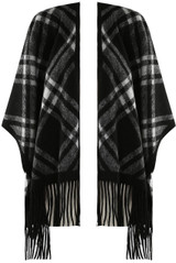 Printed Tassel Hem Poncho