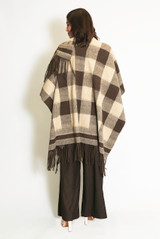 Printed Tassel Hem Poncho