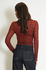 Raven Lace Sheer Top