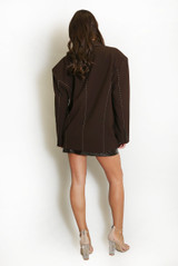 Stitch Detail Double Breasted Blazer