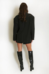 Stitch Detail Double Breasted Blazer