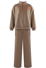 Slogan Tag Half Zip Jumper and Trouser Set