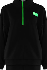 Slogan Tag Half Zip Jumper and Trouser Set