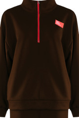 Slogan Tag Half Zip Jumper and Trouser Set