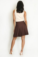 Knitted Box Pleat Mini Skirt