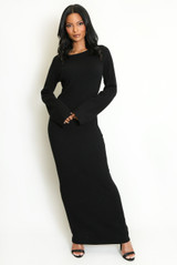 Crew Neck Full Body Maxi Dress