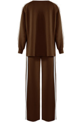 Side Striped Sweatshirt and Trouser Set
