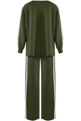 Side Striped Sweatshirt and Trouser Set